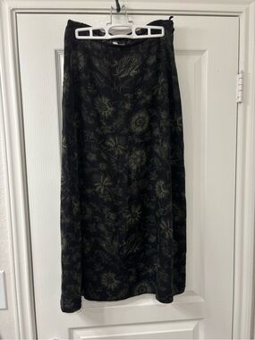 Whimsical Black Floral Maxi Skirt